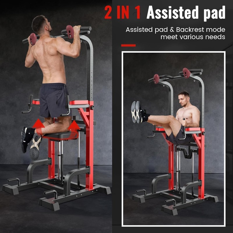 Multi-Function Power Tower Dip Station Pull Up Bar for Fitness Home Gym Workout gallery