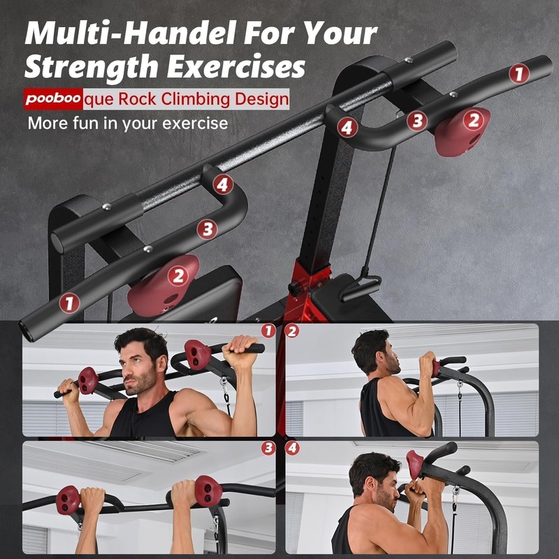 Multi-Function Power Tower Dip Station Pull Up Bar for Fitness Home Gym Workout gallery