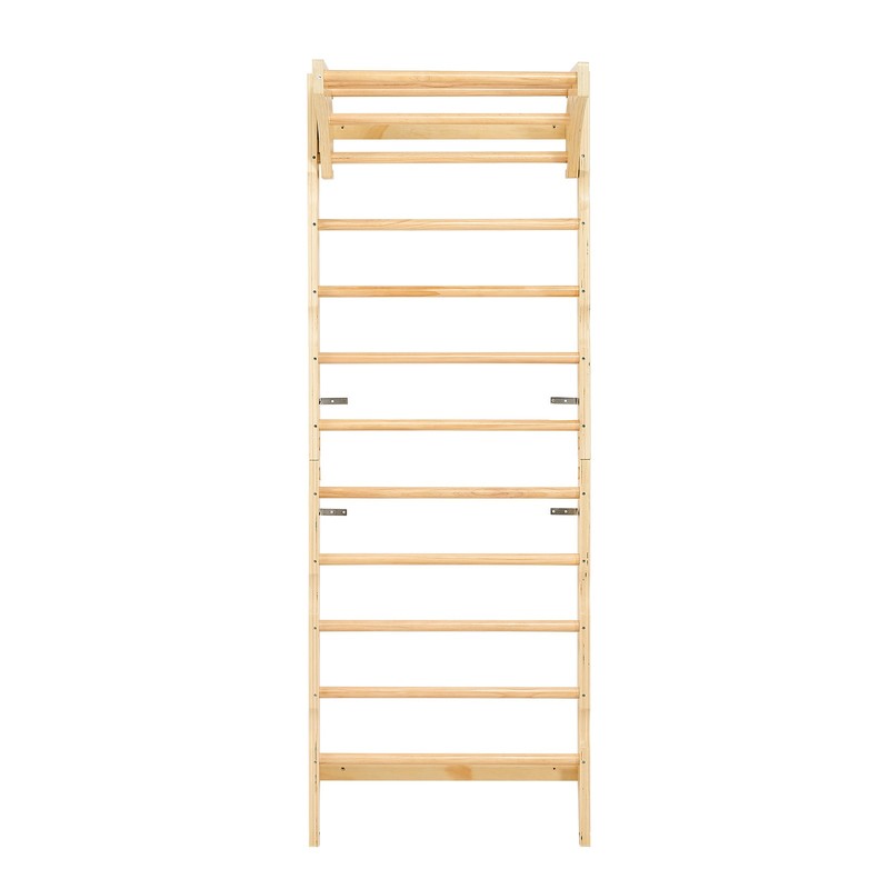 Uimoso Swedish Ladder Wall Gym 2-in-1 10-Level 220 lbs Capacity Fitness Equipmen