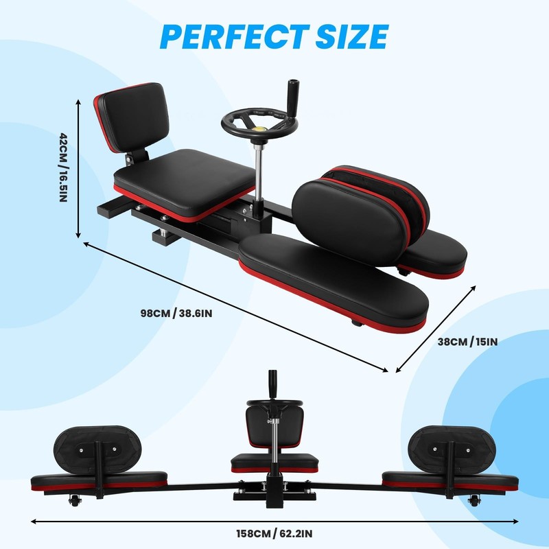 400LBS Leg Stretcher Machine, Split Machine Training Equipment for Gym Black/Red